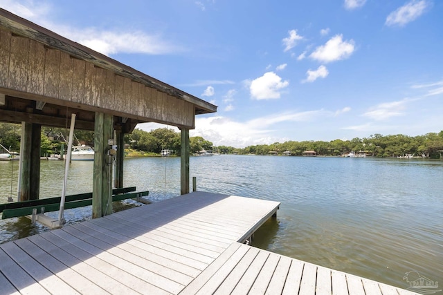 9 N Sunset Blvd, Gulf Breeze, FL 32561 - dock with a water view and boat lift