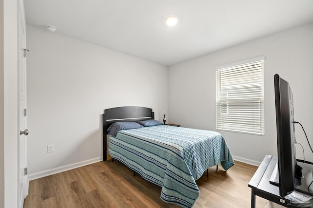 bedroom featuring wood-type flooring