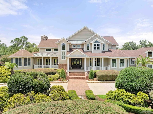 view of front of house featuring covered porch