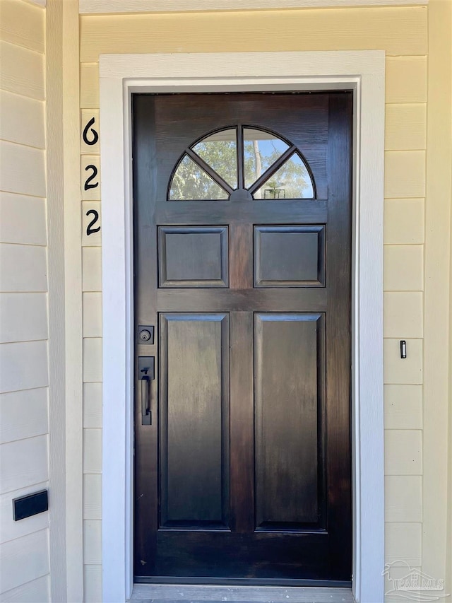 view of doorway to property