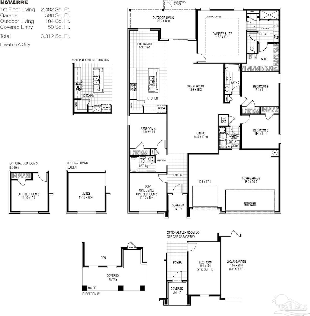 5526 Colinas Verde Dr, Milton, FL 32570 - floor plan