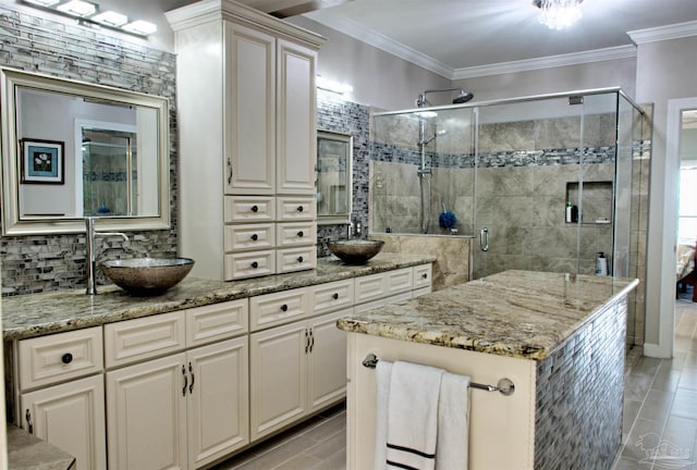 bathroom with tile patterned floors and vanity