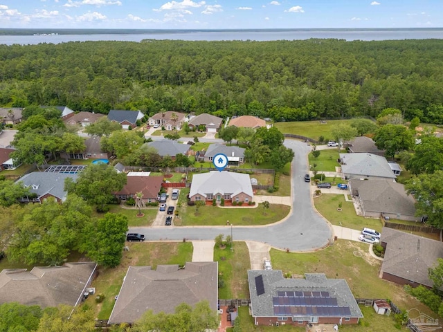 7850 Amethyst Dr, Pensacola, FL 32506 - view of property location with nearby suburban area, a forest, and a large body of water