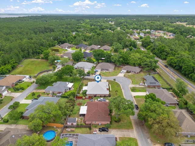 7850 Amethyst Dr, Pensacola, FL 32506 - aerial view of residential area with a heavily wooded area