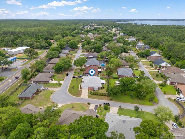 7850 Amethyst Dr, Pensacola, FL 32506 - aerial view of residential area featuring a heavily wooded area and a nearby body of water