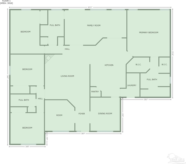 7850 Amethyst Dr, Pensacola, FL 32506 - property floor plan