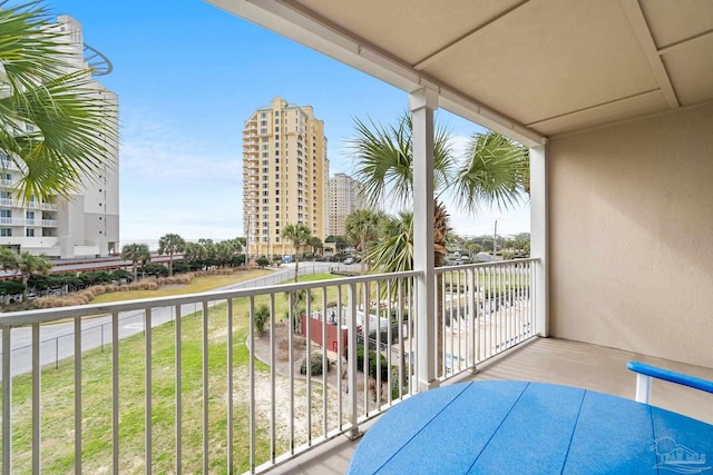 view of balcony