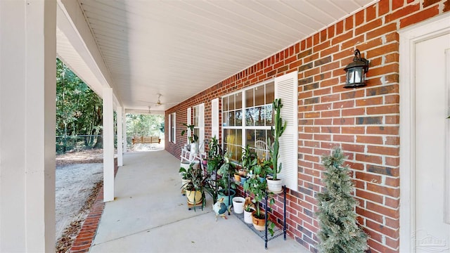 view of patio / terrace with a porch