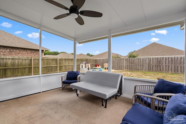 5323 Red Shoulder Rd, Pace, FL 32571 - sunroom / solarium with a ceiling fan