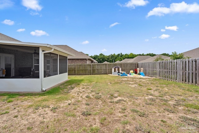5323 Red Shoulder Rd, Pace, FL 32571 - view of yard with a sunroom