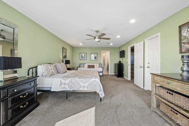 35868 Boykin Blvd, Lillian, AL 36549 - carpeted bedroom with a ceiling fan, recessed lighting, and baseboards