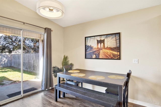 dining room featuring hardwood / wood-style flooring