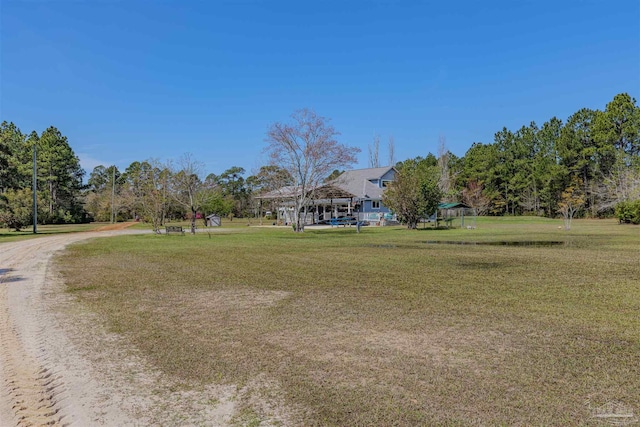 view of yard featuring driveway