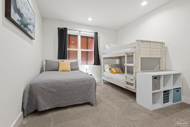 view of carpeted bedroom