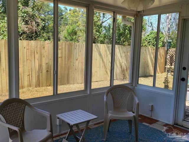 view of sunroom