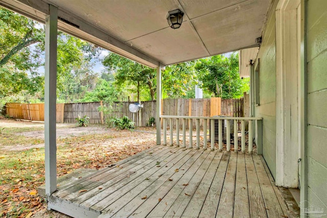 view of wooden terrace