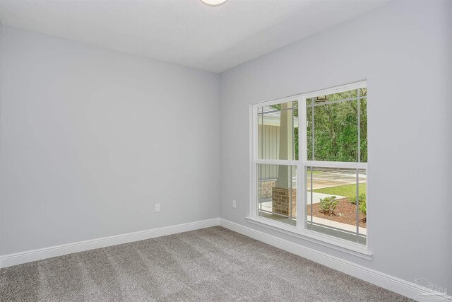 view of carpeted empty room