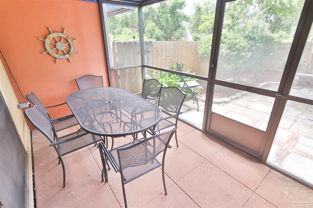 view of sunroom / solarium