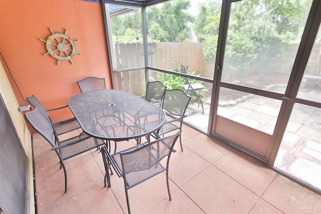 view of sunroom