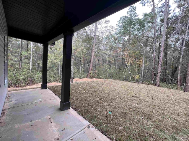 view of yard featuring a patio