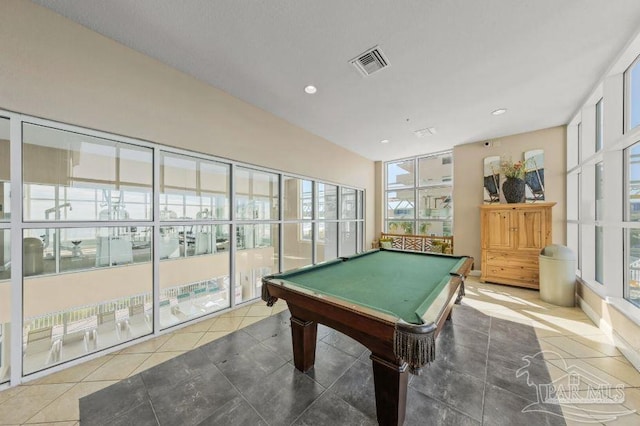 931 W Beach Blvd Unit 501, Gulf Shores, AL 36542 - game room featuring billiards, tile patterned flooring, and recessed lighting