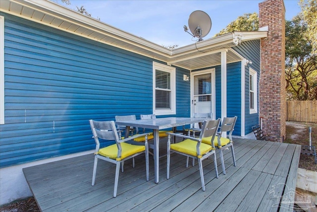 view of wooden deck