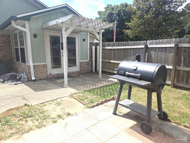 5358 Jenny Cir, Pace, FL 32571 - view of patio with a grill and a pergola