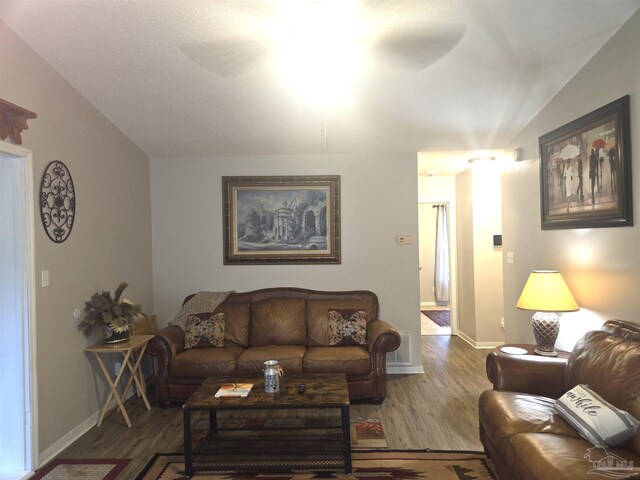 5358 Jenny Cir, Pace, FL 32571 - living room featuring wood finished floors and vaulted ceiling