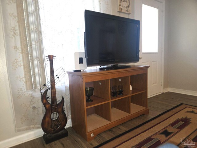 5358 Jenny Cir, Pace, FL 32571 - detailed view of wood finished floors and baseboards