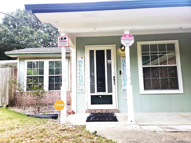 5358 Jenny Cir, Pace, FL 32571 - view of exterior entry featuring covered porch