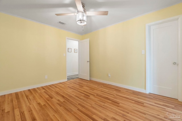 8150 Northpointe Blvd, Pensacola, FL 32514 - unfurnished room featuring light wood-type flooring, ceiling fan, baseboards, and ornamental molding