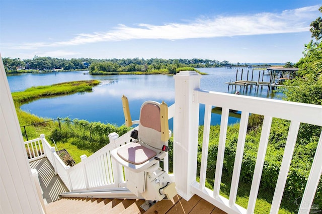 exterior space featuring a boat dock