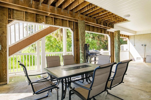 view of patio with outdoor dining space