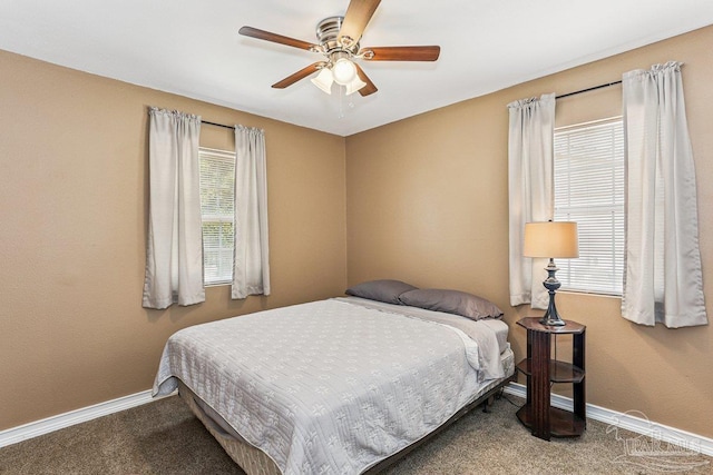 4662 Oakland Dr, Pensacola, FL 32526 - bedroom featuring carpet, multiple windows, and a ceiling fan