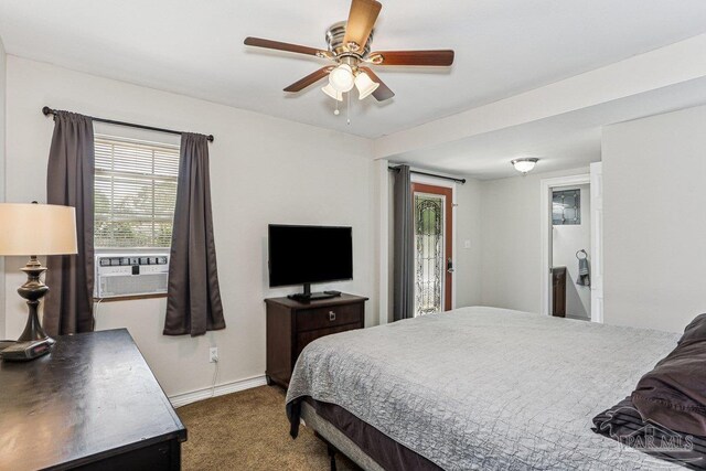 4662 Oakland Dr, Pensacola, FL 32526 - carpeted bedroom featuring ceiling fan and cooling unit