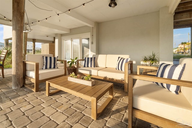 view of patio / terrace with an outdoor living space