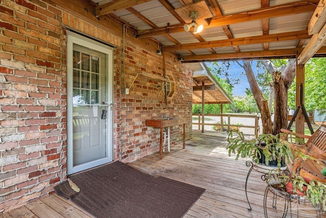 10449 Bernice Rd, Milton, FL 32583 - view of wooden deck