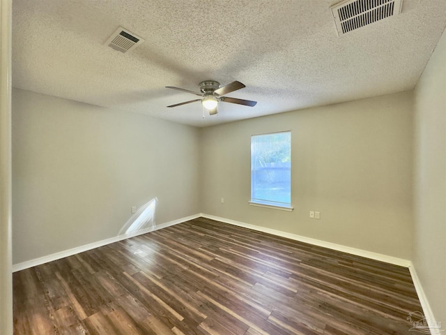 8037 Nalo Creek Loop, Pensacola, FL 32514 - empty room featuring ceiling fan, dark wood-type flooring, and a textured ceiling