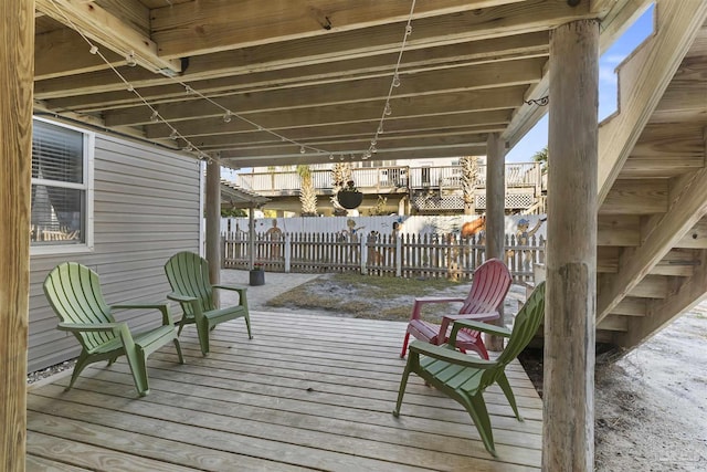 view of wooden terrace