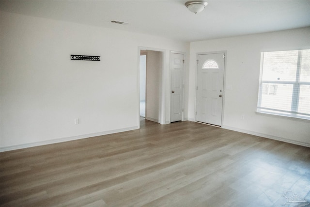 foyer featuring light wood-type flooring