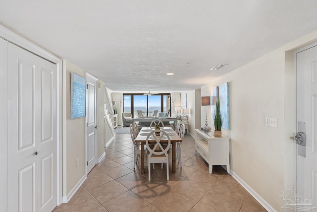 view of tiled dining space