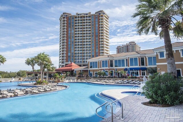 4 Portofino Dr Unit 803, Pensacola Beach, FL 32561 - community pool with a patio