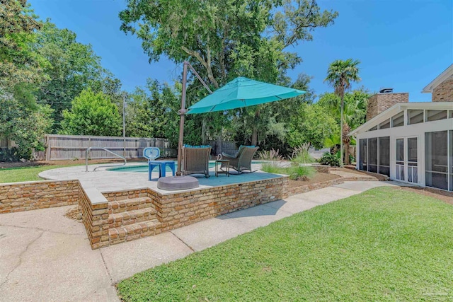 334 Andrew Jackson Trl, Gulf Breeze, FL 32561 - view of patio / terrace with a sunroom