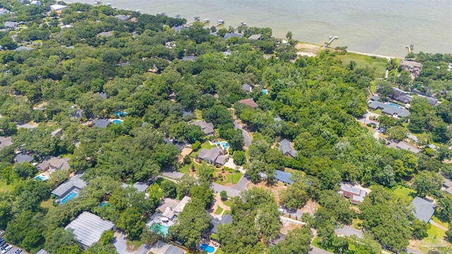 334 Andrew Jackson Trl, Gulf Breeze, FL 32561 - aerial view of property and surrounding area featuring a nearby body of water