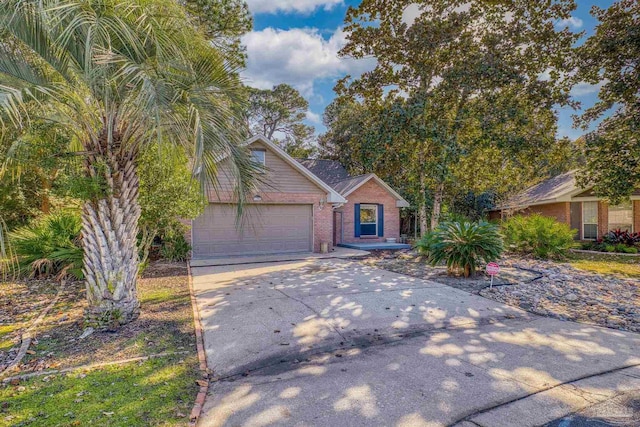 ranch-style house featuring a garage