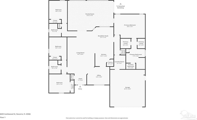 6639 Castlewood St, Navarre, FL 32566 - room layout