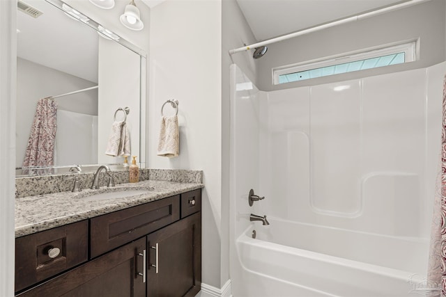 5622 Dunridge Dr, Pace, FL 32571 - bathroom with shower / bath combination with curtain and vanity