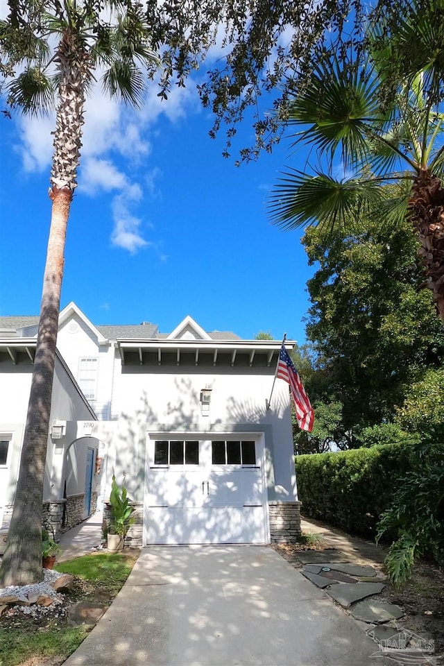 view of front of house featuring a garage