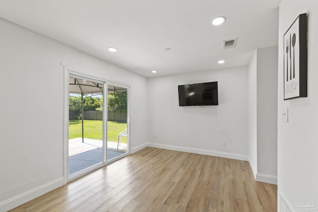 4224 Seaport Rd, Pace, FL 32571 - unfurnished room featuring light wood-type flooring, baseboards, and recessed lighting
