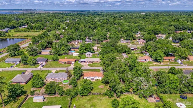 4224 Seaport Rd, Pace, FL 32571 - aerial perspective of suburban area featuring a heavily wooded area and a large body of water